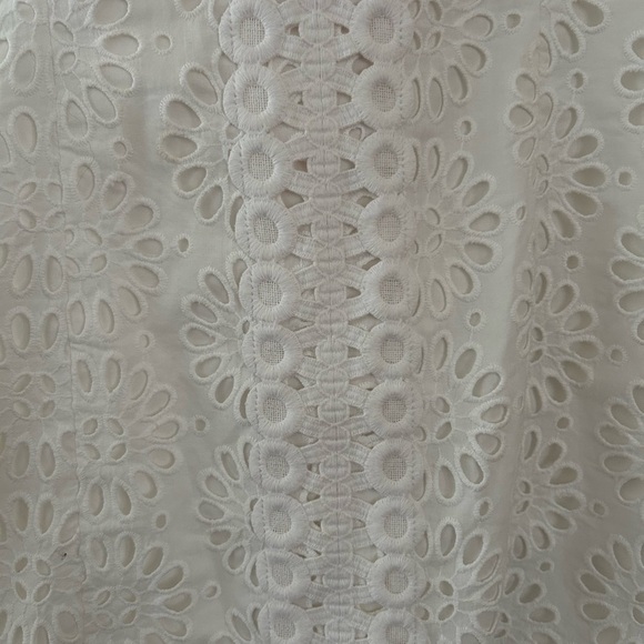 Lilly Pulitzer White Pinwheel Eyelet Shelli Cotton Dress Size 8 - Picture 5 of 10